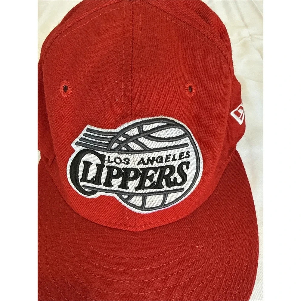 Los Angeles Clippers Hat Cap Fitted Mens 6 7/8 Red Blue NBA Basketball New Era